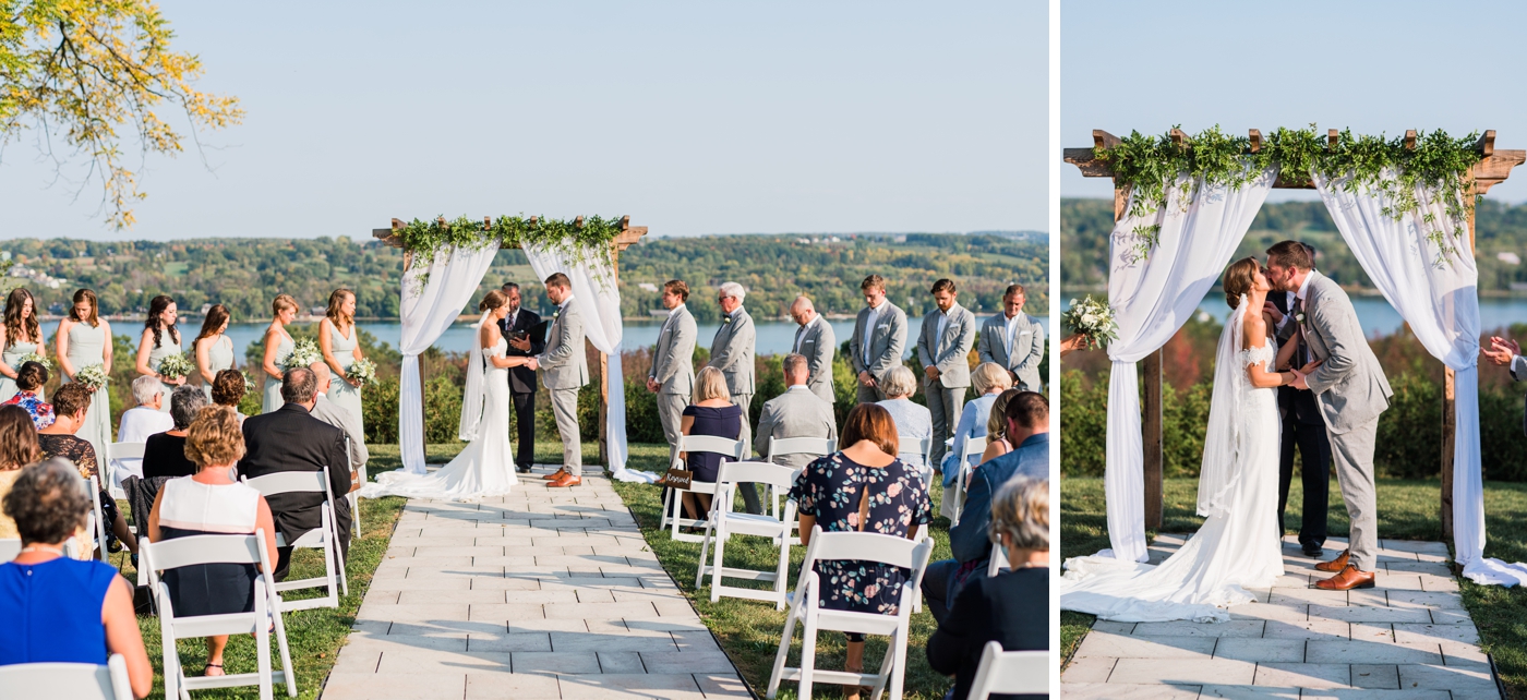 Wedding Ceremony Overlooking Keuka Lake