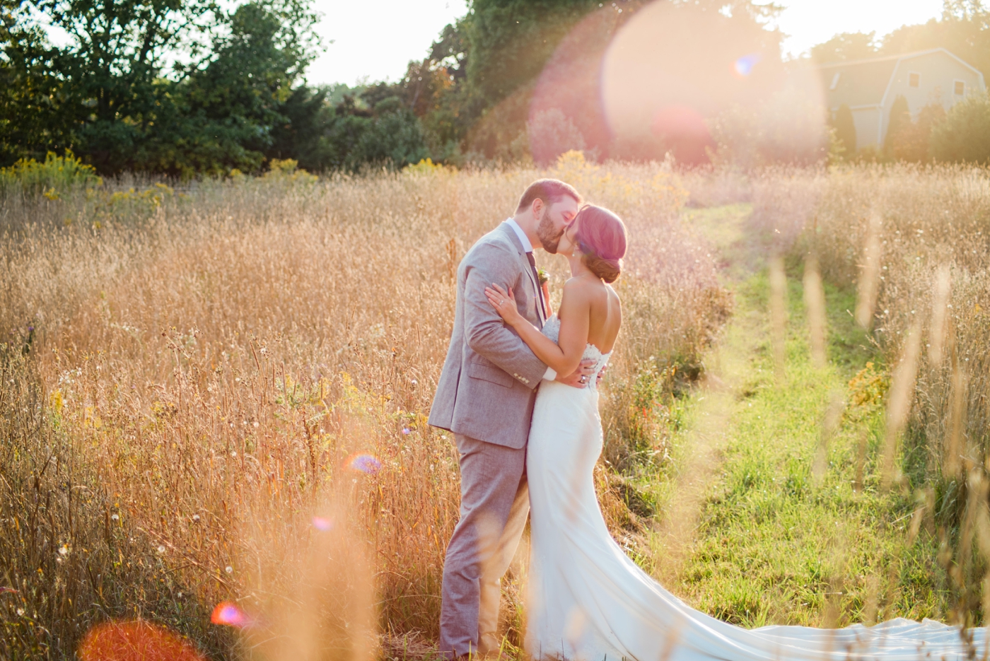 Bride in a crepe and lace gown by San Patrick Laelia - House of St. Patrick