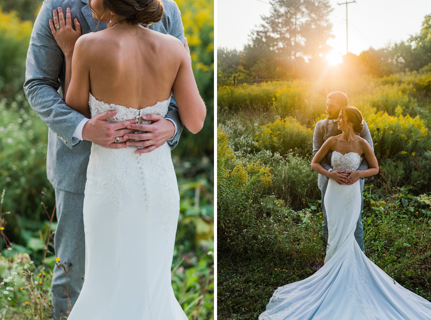 Bride in a crepe and lace gown by San Patrick Laelia - House of St. Patrick