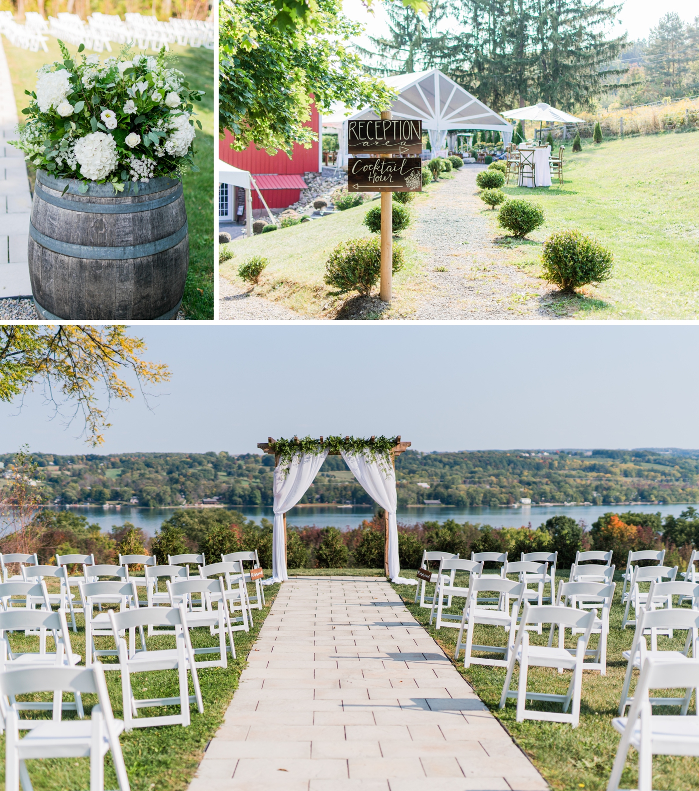 Wedding Ceremony Overlooking Keuka Lake