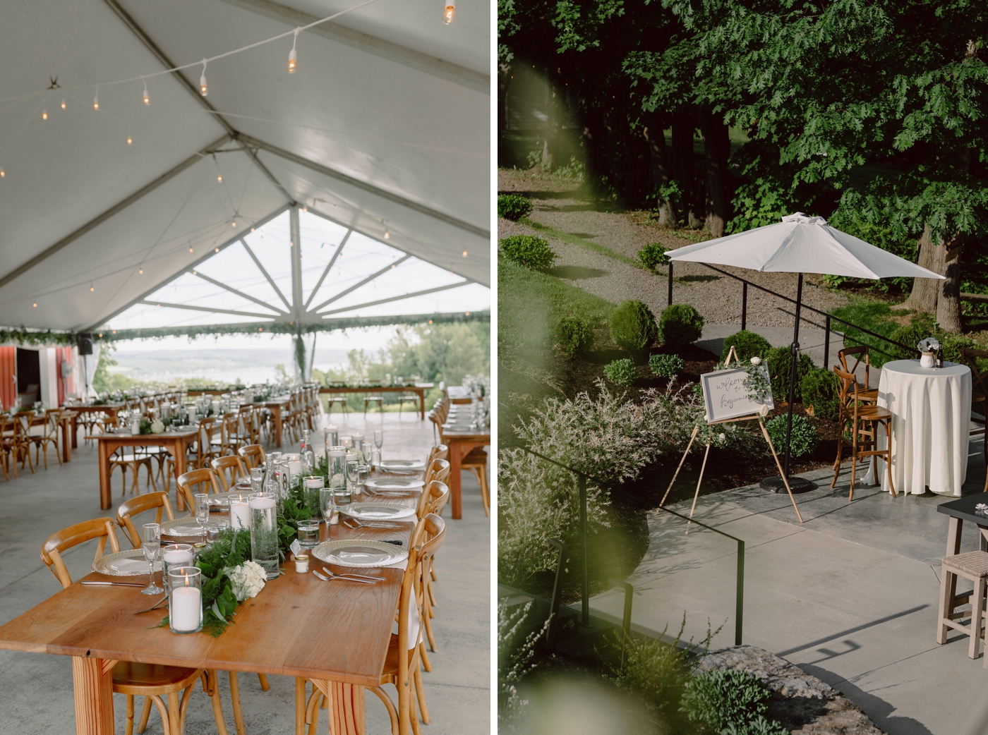 Summer wedding reception at Crispin Hill