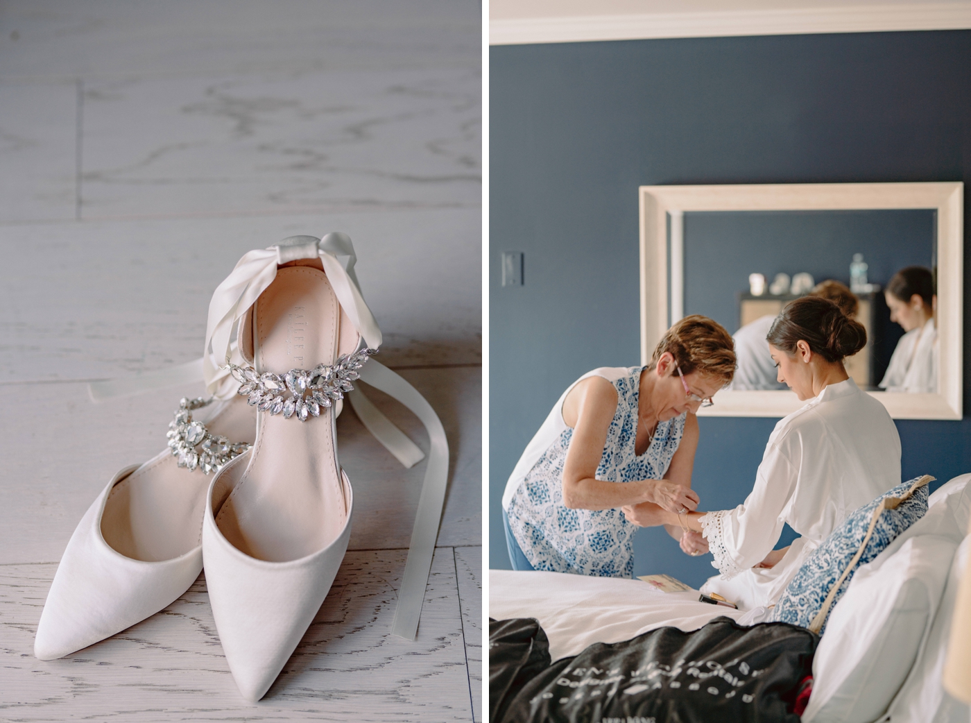 Bride getting ready at Crispin Hill