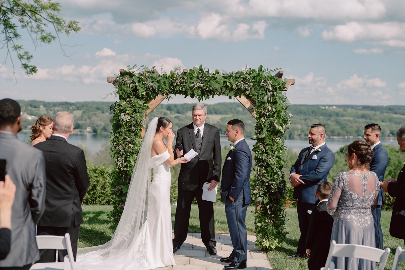 Wedding ceremony at Crispin Hill