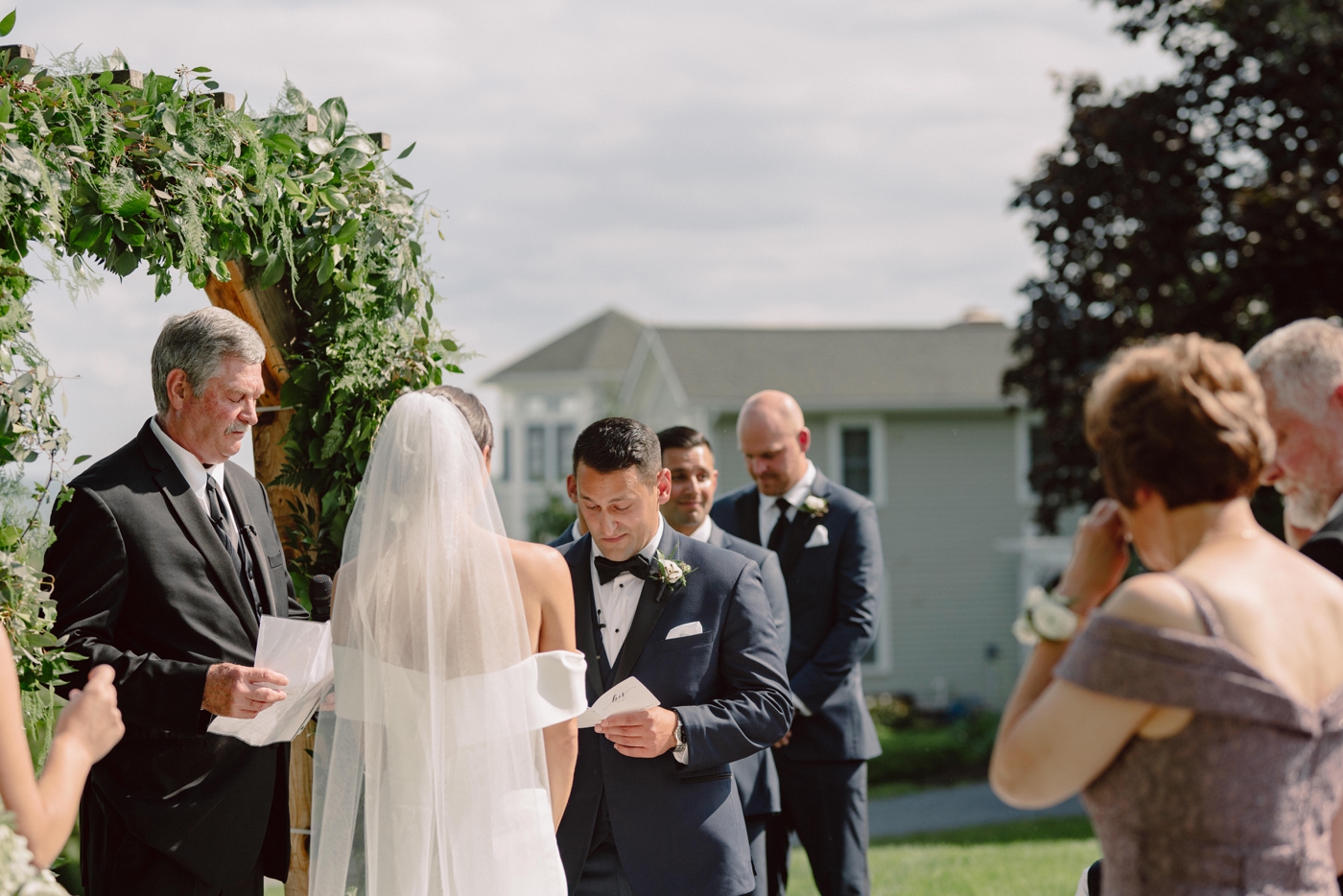 Wedding ceremony at Crispin Hill