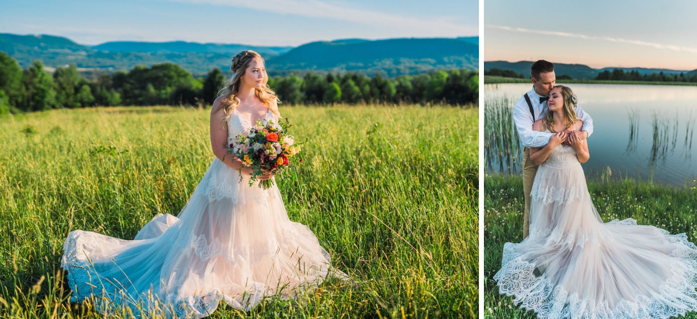 Sunset elopement in the Finger Lakes