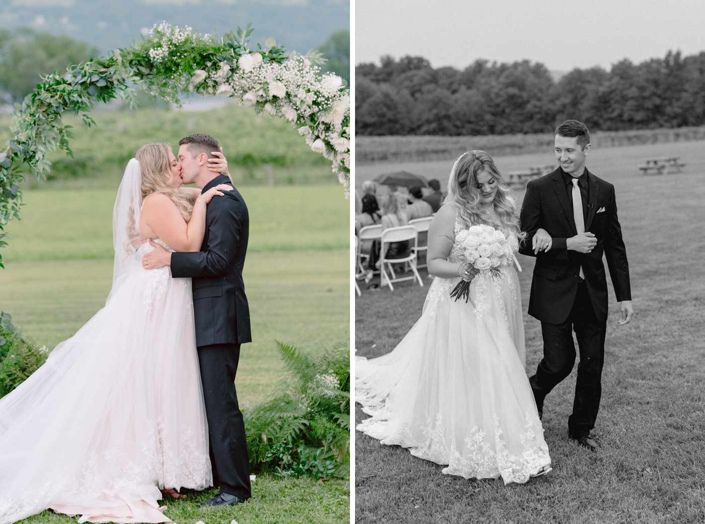 Outdoor wedding ceremony at Castel Grisch