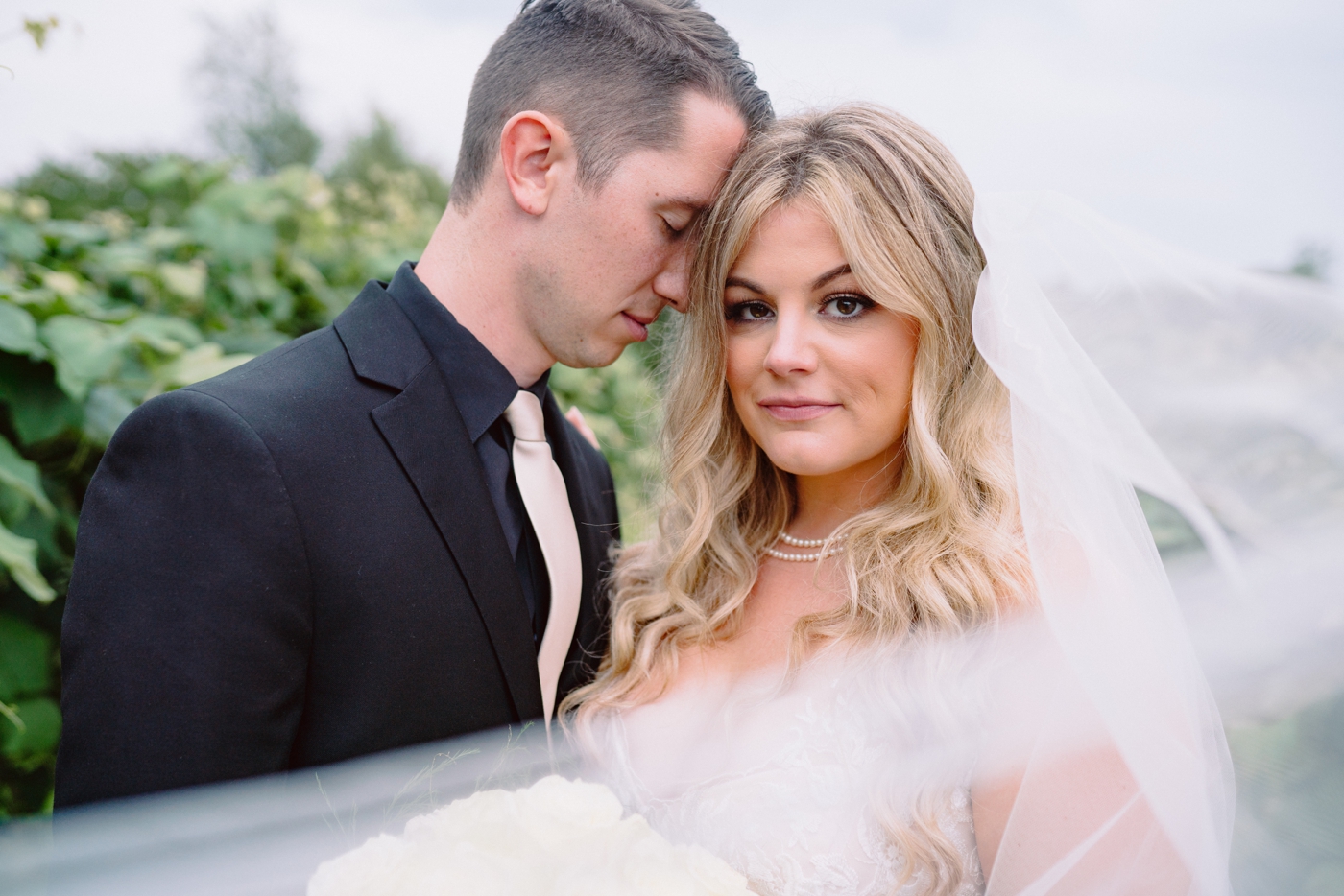 Bride and groom portraits at Castel Grisch