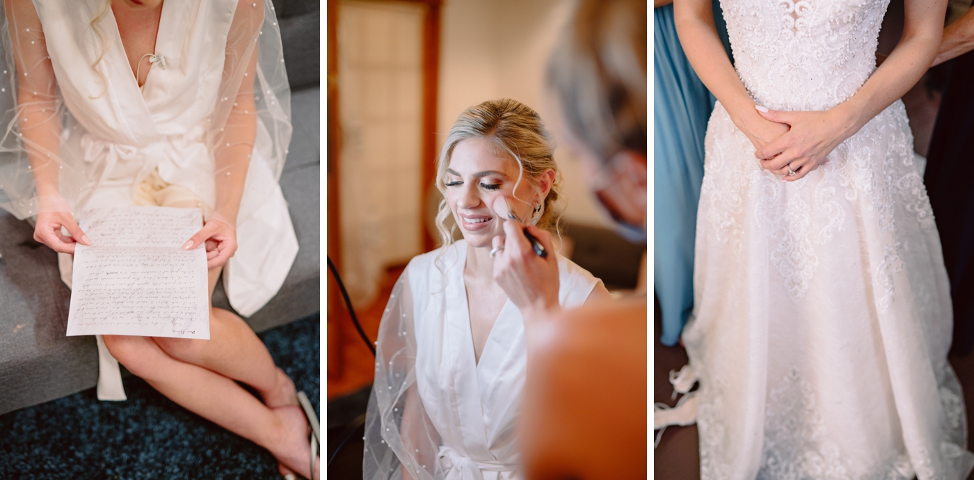 Bride getting ready for her New York Wedding