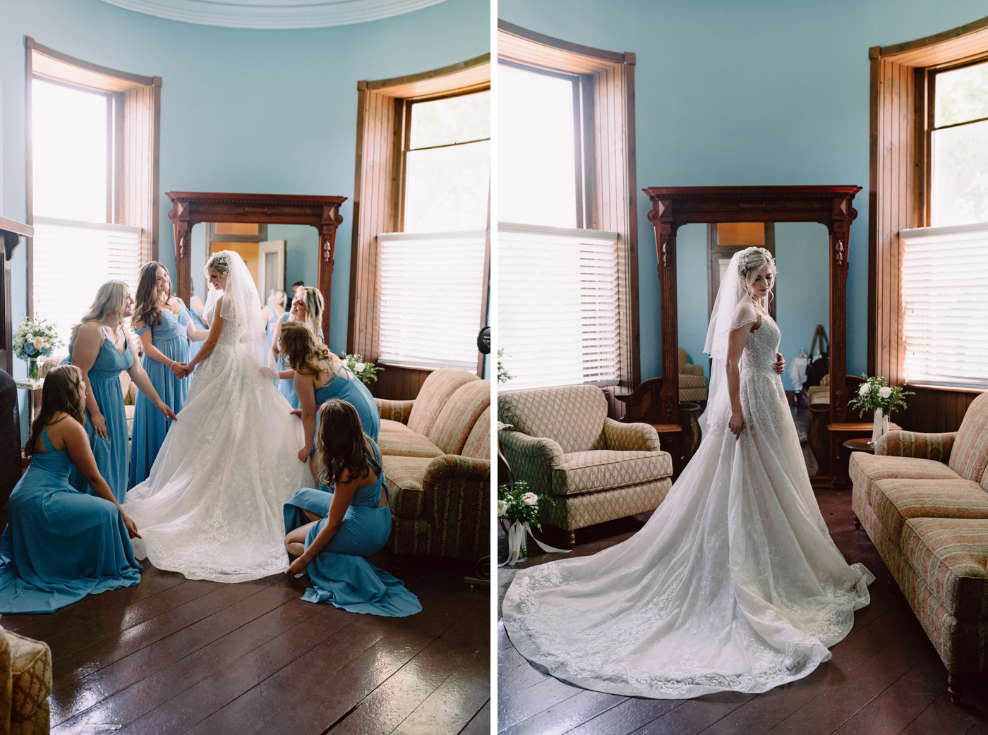 Bride getting ready