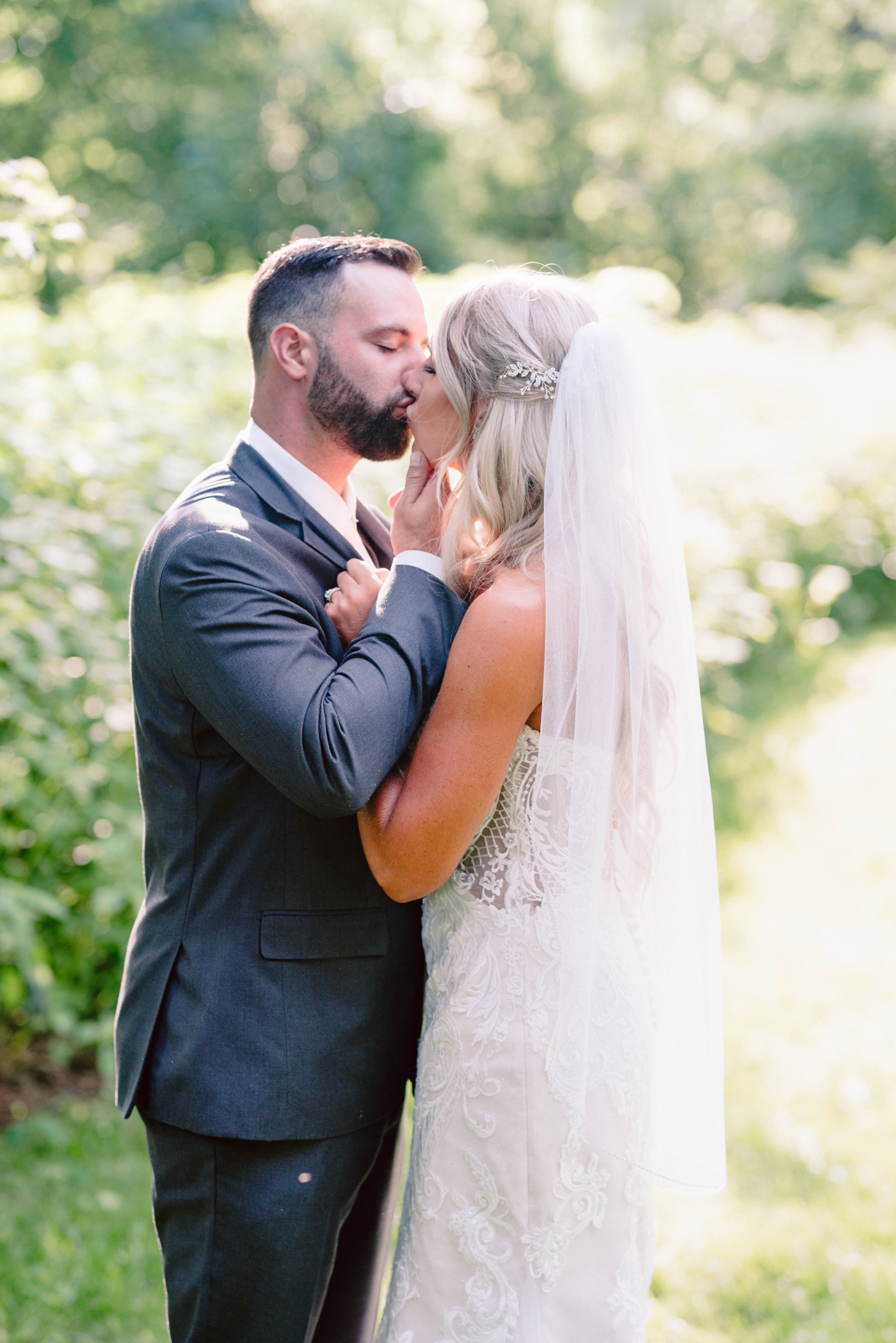 Bride and groom portraits at Wolf Oak Acres