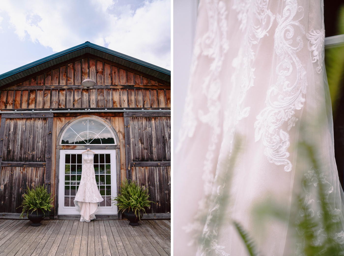 Bride getting ready at Wolf Oak Acres