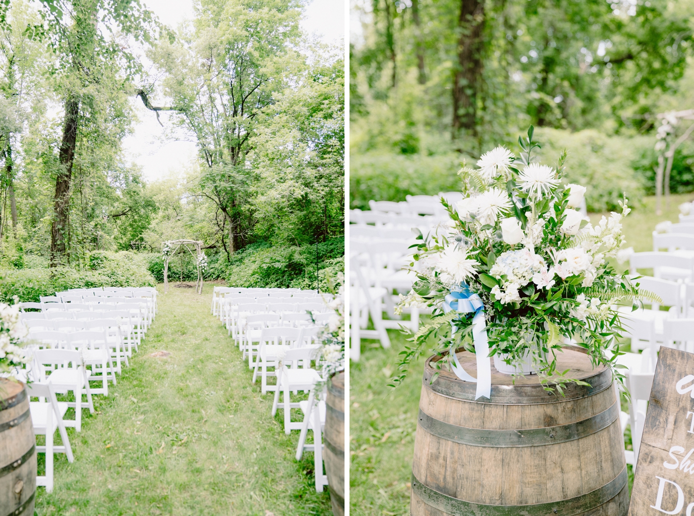 Outdoor wedding ceremony at Wolf Oak Acres