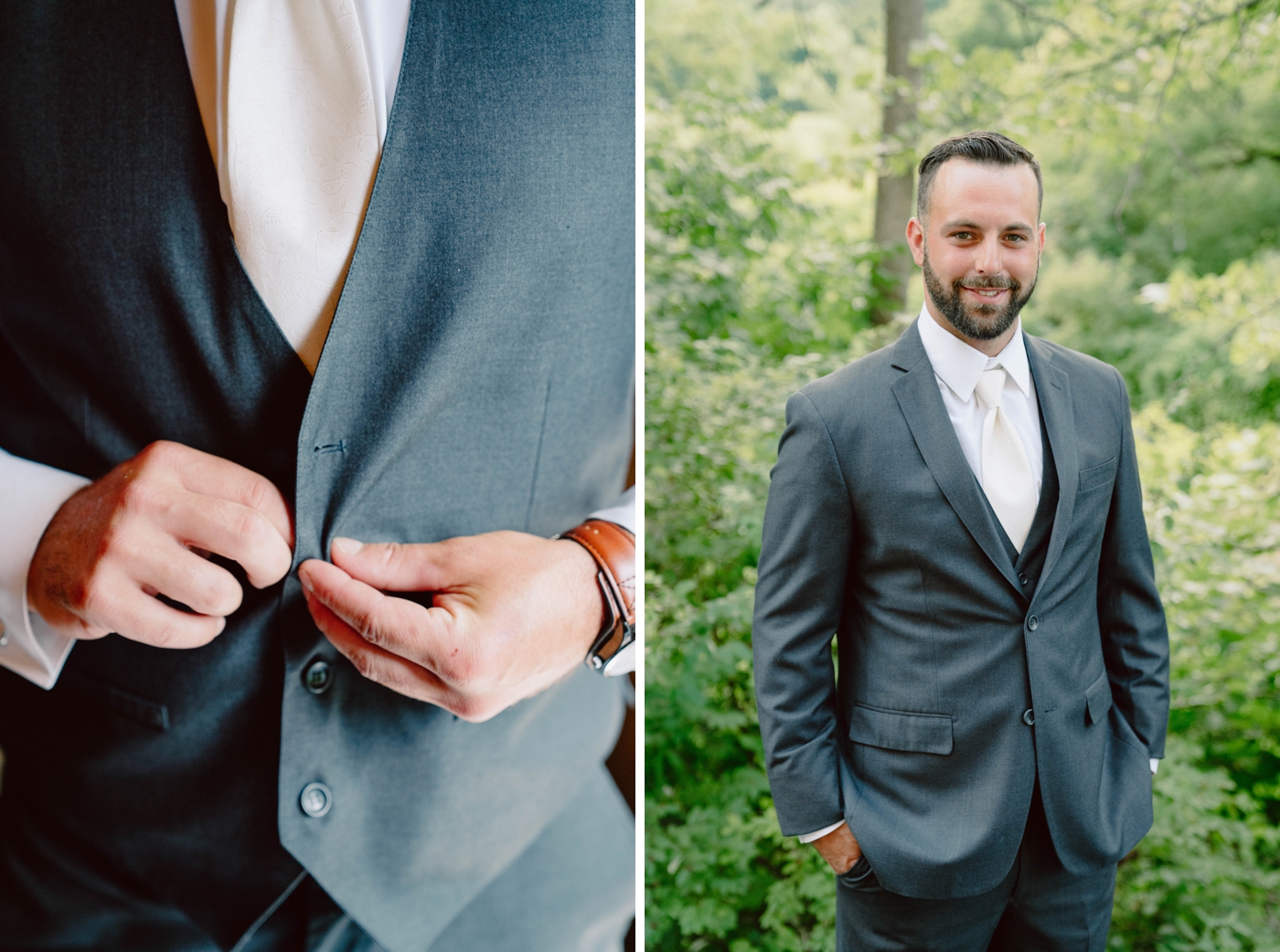 Groom getting ready portraits