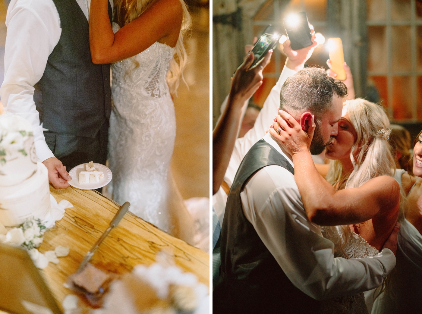 Indoor wedding reception at the barn at Wolf Oak Acres