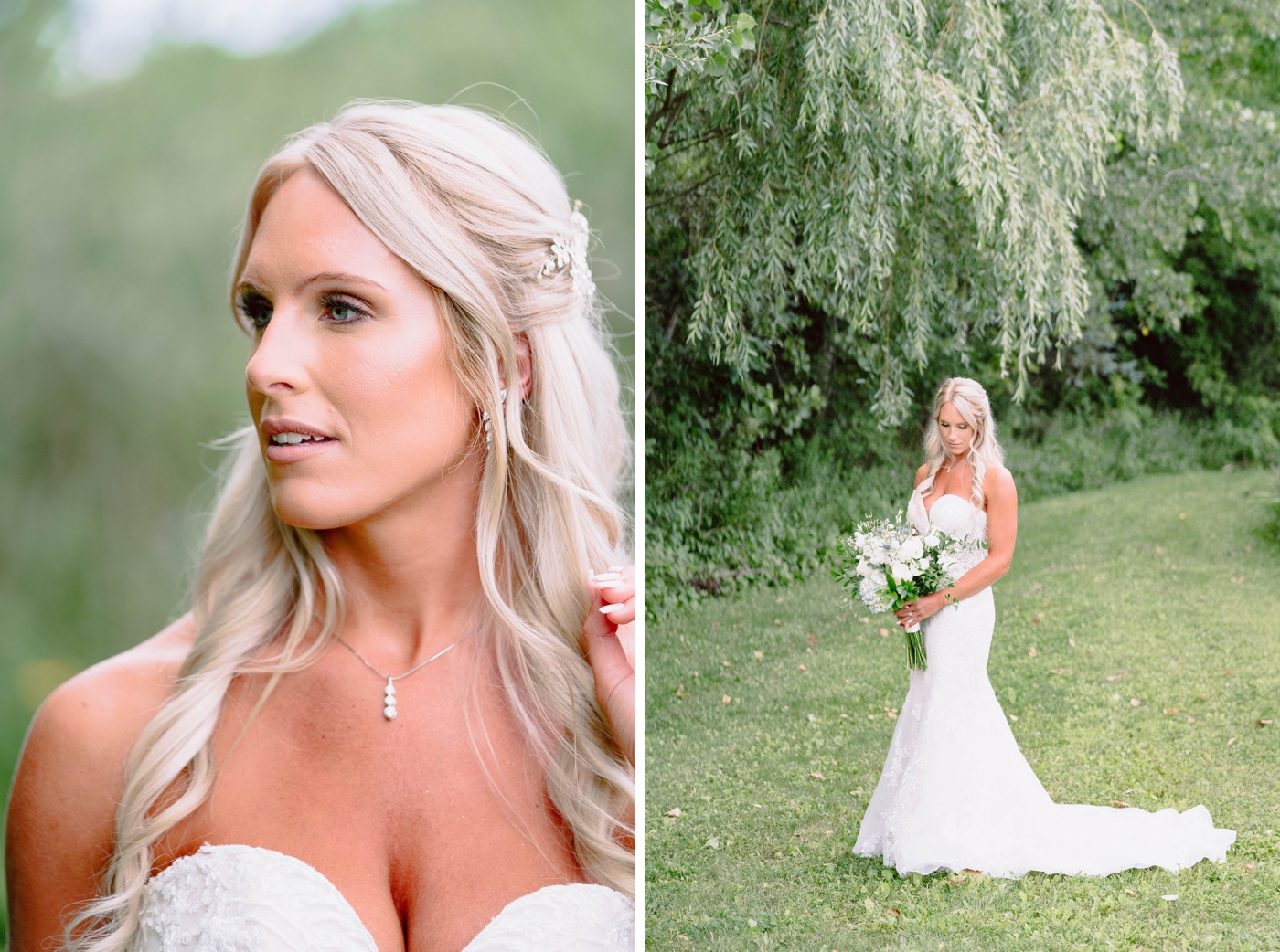 Bridal portraits at Wolf Oak Acres