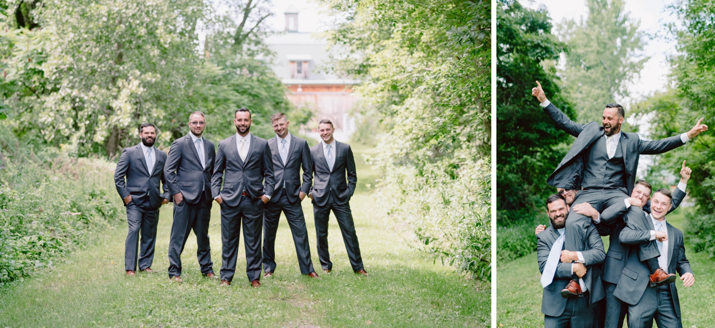 Groomsmen portraits at Wolf Oak Acres