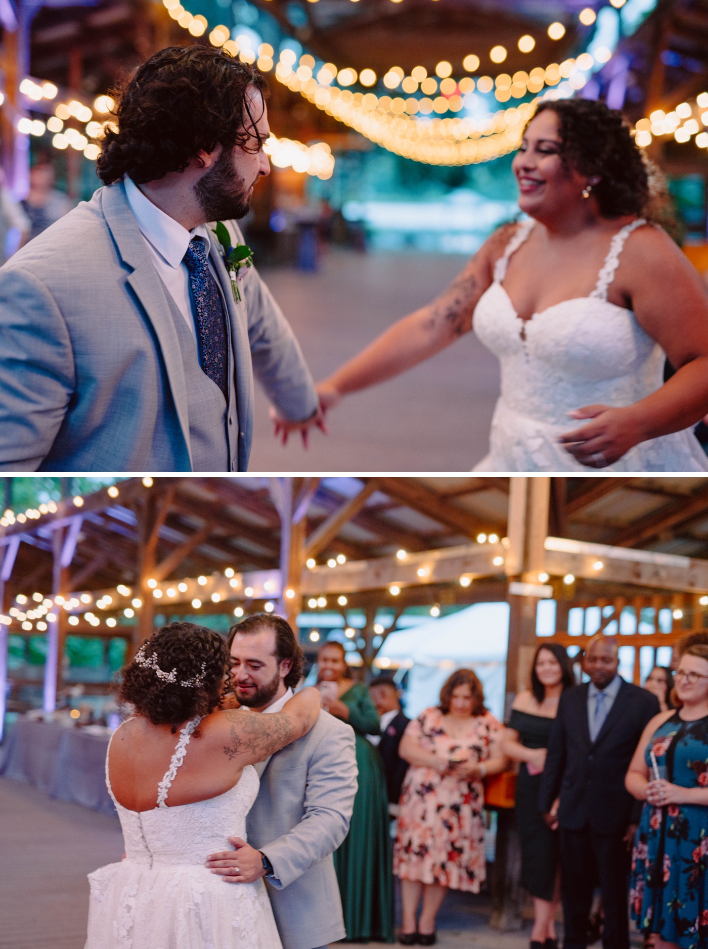 Bride and groom first dance