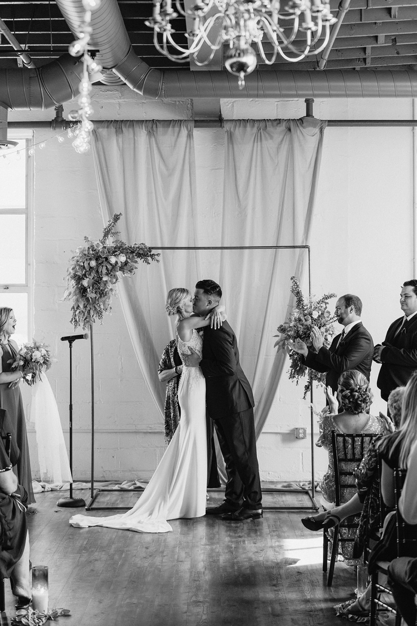 Wedding ceremony at The Arbor Loft
