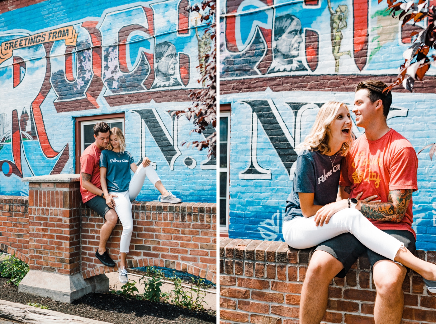 Engagement session in Downtown Rochester