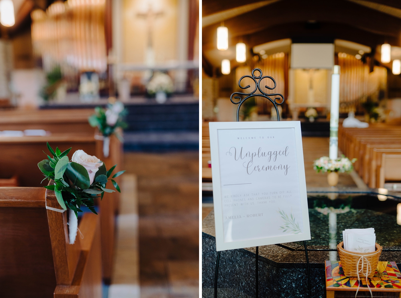 Wedding ceremony at St. Joseph's Church in Penfield, NY