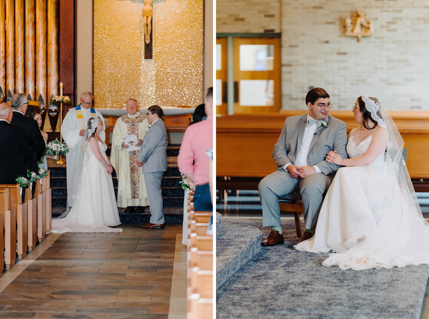 Wedding ceremony at St. Joseph's Church in Penfield, NY