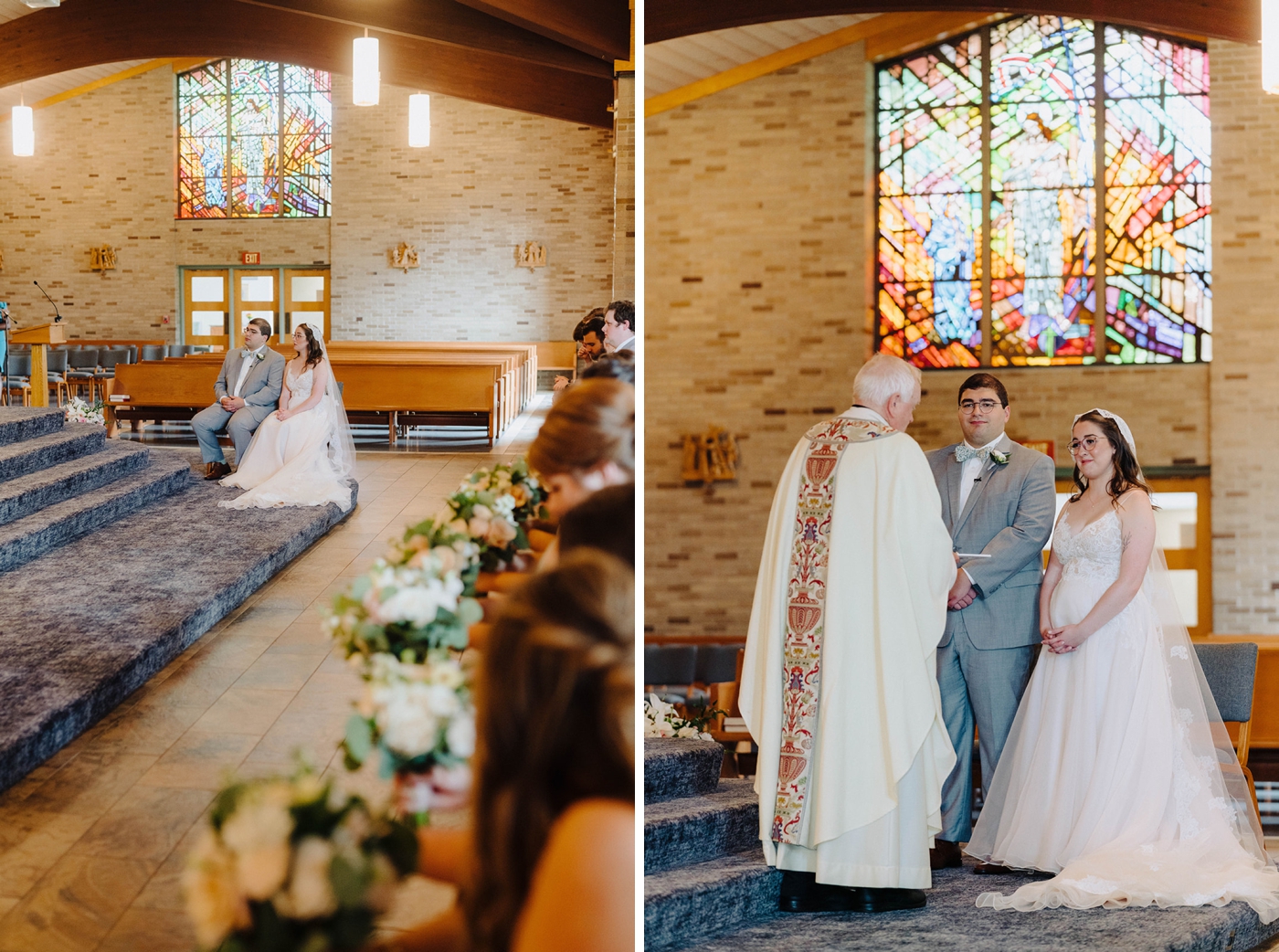 Wedding ceremony at St. Joseph's Church in Penfield, NY