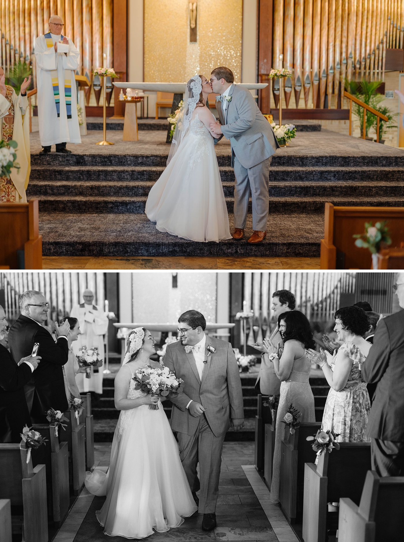 Wedding ceremony at St. Joseph's Church in Penfield, NY